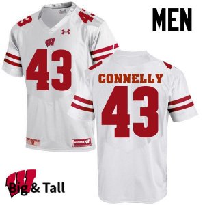 Men's Wisconsin Badgers NCAA #43 Ryan Connelly White Authentic Under Armour Big & Tall Stitched College Football Jersey MV31T02WY